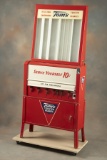 Vintage metal floor model coin-op 10 cent Toms Toasted Peanut Machine with both sets of keys, circa
