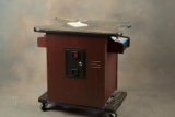 Floor Model Pacman Cocktail Arcade Game Table with glass top. In very nice overall condition, comple