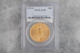 U.S. 1911-S St. Gaudens $20.00 Gold Coin (Almost Uncirculated). This $20.00 Gold (Double Eagle) is p
