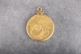 High condition Gold quarter oz. Panda Coin dated 1984 mounted in gold Bezel.
