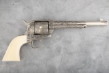 Fine antique Colt SAA Revolver, .45 caliber, SN 67171, manufactured 1881, engraved by Master Texas E