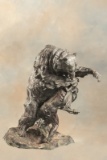 Massive original Bronze Sculpture by noted CA Artist Fritz White (1930-2010), #9/25, titled 