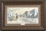 Large framed Print signed and numbered by San Antonio Artist Donald M. Yena, titled 