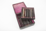Unusual antique cased Straight Razor Set fitted for 24 Straight Razors, circa 1890-1900. Two tiers h