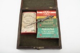 Early wooden oak hinged Box marked 