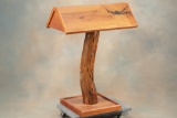 Custom wooden Saddle Stand with mesquite center post, 39