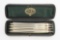 Cased set of four vintage Straight Razors in original carry case marked 