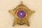 Gold tone 5-point Ball Star Badge, marked  â€œMONTGOMERY COUNTY, DEPUTY BADGE PRECINCT 2 â€œ,  