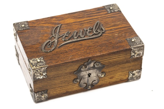 This lot consists of two antique oak Wooden Boxes. One is marked "Cigars" and measures 6 1/2" x 10"