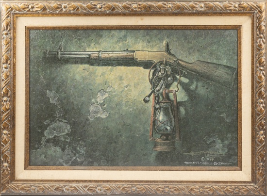 "Donald  M. Yena" marked framed Canvas Transfer, #24, double signed at lower right, dated 1969, titl