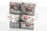 Six Factory boxes of Winchester 12 gauge Shotgun Shells in 7 1/2 and #7 shot, totaling 150 rounds. T