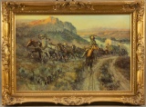 Beautiful framed Canvas Giclee marked at lower left 