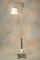 Antique Goose Neck Bridge Lamp, circa 1920s, with onyx center and beautiful cast iron claw foot base