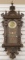 Beautiful antique carved walnut Calendar Wall Clock with eight day time and strike, circa 1890s, bel