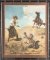 Framed Color Lithograph advertising Colt's Patent Firearms marked at lower right 