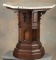 Antique Victorian Walnut Bronze Pedestal, circa 1880, with hexagon granite, removable top. Excellent