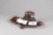 Ornate molded  Business Card Tray with fully embossed Bear, measures 15