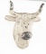 Unique vintage Bull Head Advertisement (possibly hardware advertisement). This early molded Bull Hea