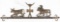 Outstanding brass & iron hanging Butchers Meat Rack, metal rack is iron, crest is cowboy roping a st