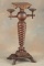 One of a pair of antique walnut Victorian Pedestals, circa 1890, in original estate finish, 38