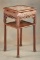 Heavily carved marble top Side Table with inset marble, circa 1920s, measures 32