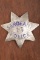 Vintage 7-point Star Badge marked â€œSERGEANT/ 15/ POLICEâ€, two holes at the top of badge, looks l