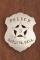 Large vintage Shield Badge with 5-point cut-out Star marked â€œPOLICE SAPULPA, OKLA.â€ with â€œ3â€