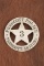 Vintage Circle Badge with 5-point cut-out Star center marked â€œPRESCOTT POLICE PRESCOTT, ARIZONAâ€
