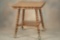 Antique quarter sawn oak Lamp Table, circa 1900-1910, with Tiffany type brass ball and claw feet. Ex