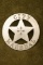 Vintage 5-point cut-out Circle Star Badge marked â€œCITY MARSHALâ€, has nice patina, great center d