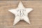 Large rare vintage 5-point Star Badge marked â€œDENVER 41 POLICEâ€ with a few scuff marks and some