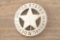 Silver colored vintage 5-point, cut-out Circle Star Badge marked â€œDEPUTY UNITED STATES MARSHALâ€.