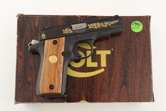Colt MK IV, First Edition, Semi-Auto Pistol, .380 caliber, SN RC00548, blue finish, 3 1/4" barrel, w