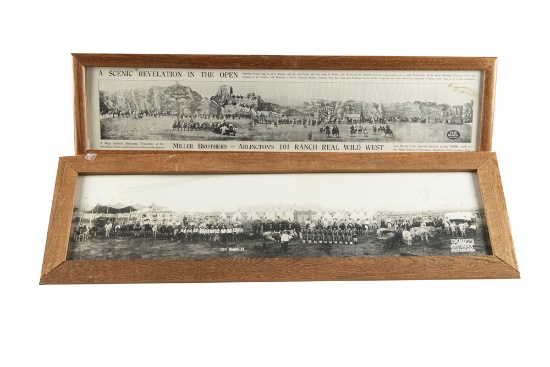 Two Panoramic Images of the 101 Ranch, one is marked at lower right "Chicago World's Fair /1933/ Kau