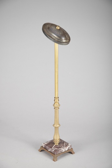 Vintage marble and iron footed Hat Stand, circa 1920s, 24 1/2" T. Would go well with previous lot.