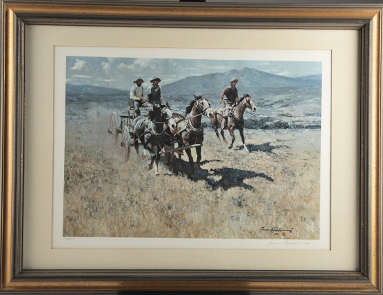 CA Artist James Reynolds Print, hand signed at lower right, hand dated 1975 at lower left, original