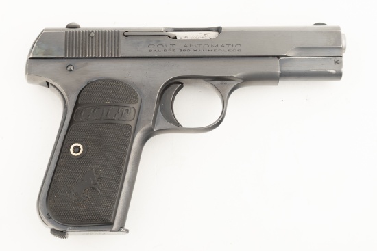 Colt, Model 1908, Semi-Auto Pistol, .380 caliber, SN 55080, excellent blue finish, 3 1/2" barrel, or