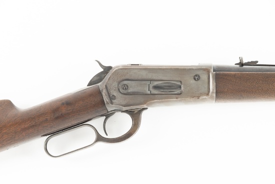 "Antique Winchester 1886 Rifle, SN 117747 in .33 WCF caliber. This lightweight rifle has a 24â€ rou