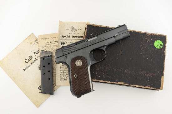 Colt, Model 1903, Semi-Auto Pistol, .32 caliber, SN 470039, blue finish, 3 1/2" barrel, high conditi