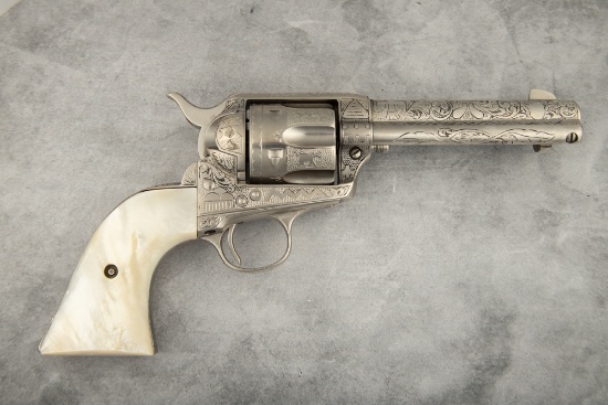 "Beautiful engraved Colt SAA Revolver, SN 194332, by well-known Texas Master Engraver, David Wade Ha