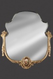 Beautiful gold gilt French Style, ornate Hanging Mirror, circa 1920s, measures 28