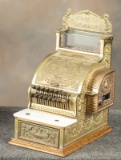 Very desirable antique Model 213, Brass National Cash Register, circa 1920s, complete with ornate in