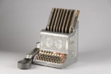Most unusual metal Coin Changer/Automatic Cashier, in good working order. Will accept one penny up t