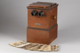 Antique A. Becker's Patent Walnut/ Rosewood Stereo Viewer, circa 1857 with original metal label atta