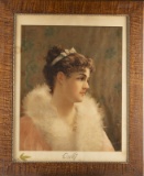 Antique Framed color Lithograph titled 