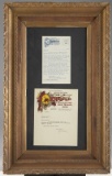 This lot consists of framed Wild West Artifacts: (1) Two framed Wild West Artifacts to include: One