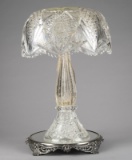 Large Cut Glass, one piece, Table Lamp, 21