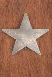 Hand engraved vintage 5- point Star Badge marked â€œGOMR RICHARDS CAPTAIN POLICEâ€, measures 2 Â¼â€