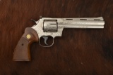 Colt Python, factory engraved, Double Action Revolver, .357 MAG caliber, SN 09828E, nickel finish, 6