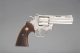 Colt Python,  Double Action Revolver, 357 MAG caliber, SN 71188, nickel finish, 4